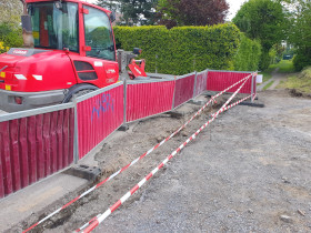 Travaux entrée parking